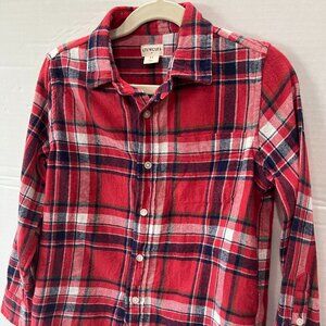 Boy - 4-5Y - Crewcuts Light Weight Red Flannel Shirt
